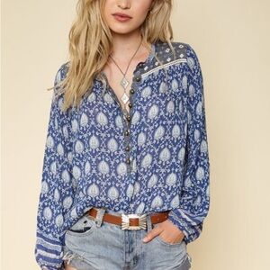 EUC Spell Indigo Oracle Blouse